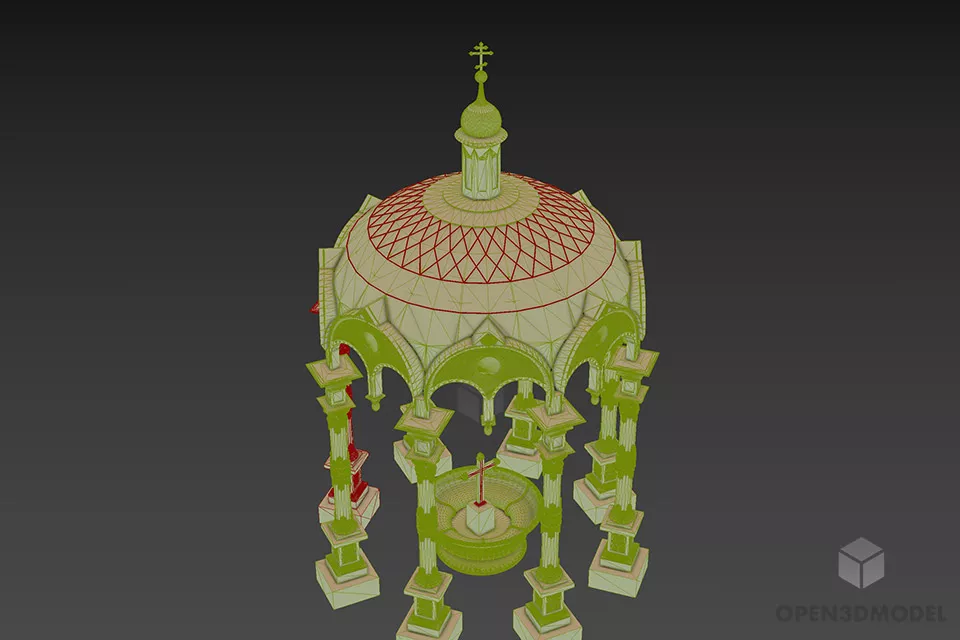 Islamic Classic Pavilion Building 3d model 3