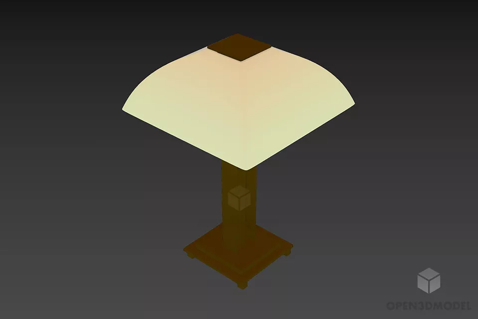 Wooden Work Table Intagli 3d model
