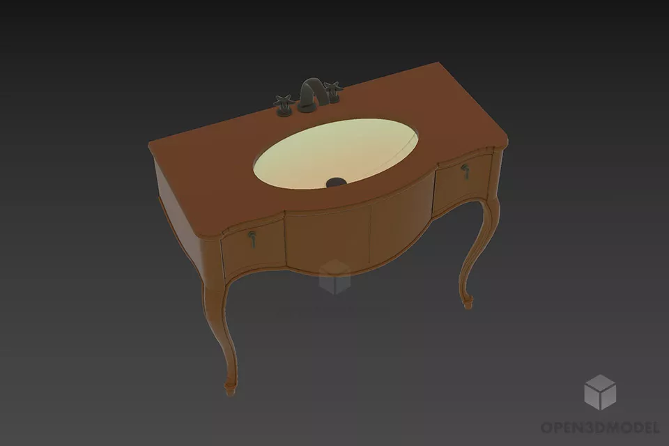 Ceramic Bowl With Decor Inside 3d model