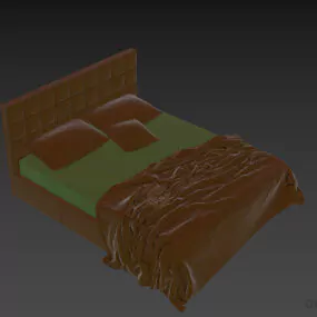 Hotel Double Bed Set Zanotta Furniture 3d model