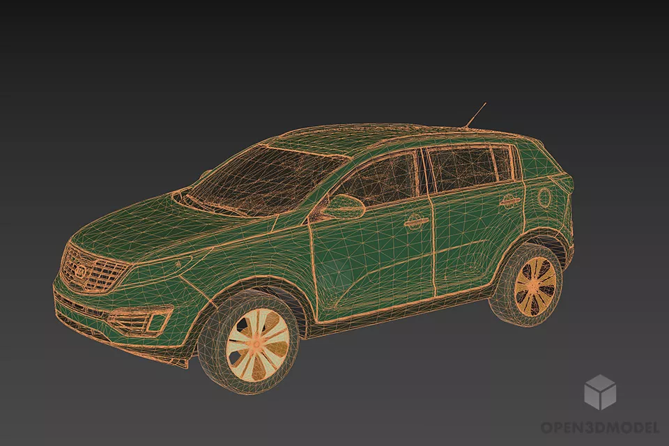 Suv Car Kia Sportage 3d model 2