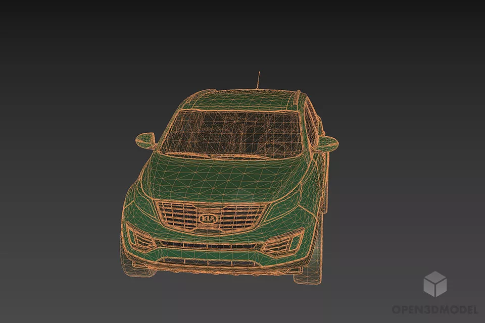 Suv Car Kia Sportage 3d model 3