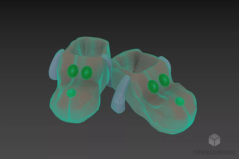 Dog Slippers Cartoon Fashion 3d model 3