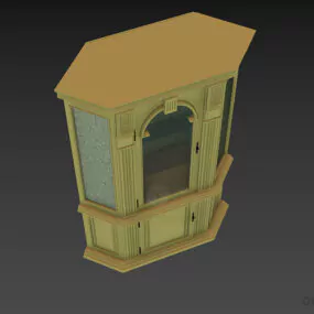Antique Cupboard Cabinet 3d model