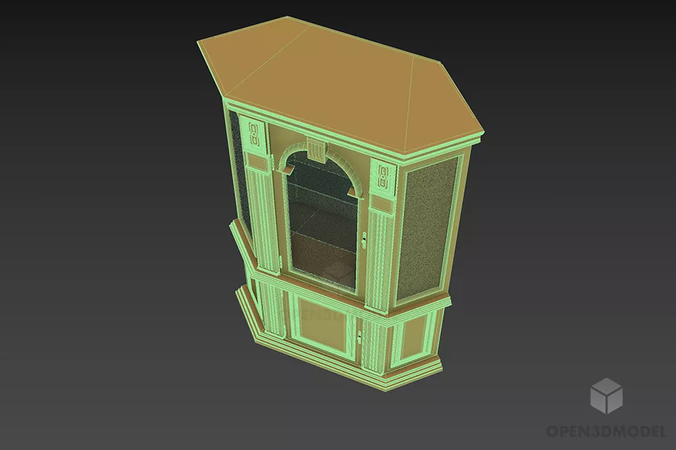 Antique Cupboard Cabinet 3d model 3