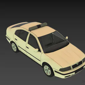 Police Car Skoda 3d model