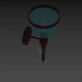 Glass Sconce Lamp Cup Shape 3d model