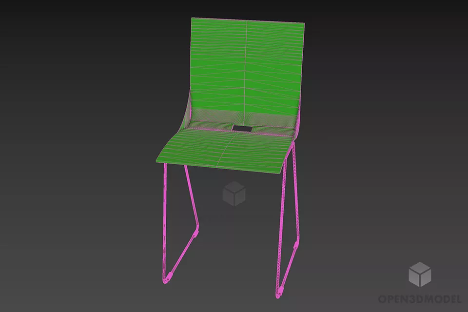 Office Coscalop Stacking Chair Polypropylene 3d model 3