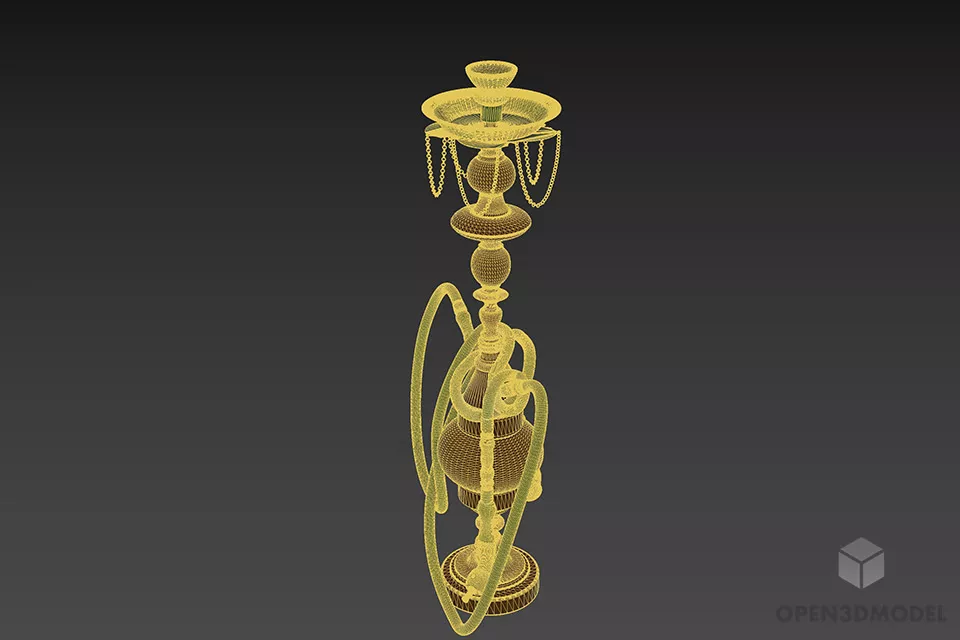 Hookah Vaporizing Acccessories 3d model 2