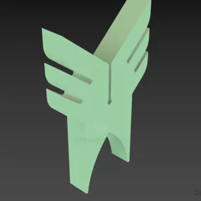 Logo Shape Gaming Style 3d model