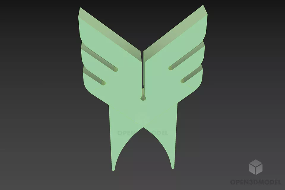 Logo Shape Gaming Style 3d model 3