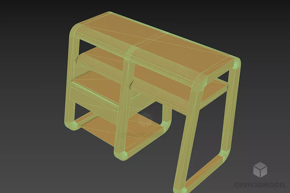 Furniture Rack Smooth Edge 3d model 2