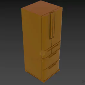 Refrigerator Toshiba Household Equipment 3d model