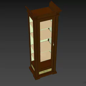 Antique Showcase With Glass Shelf 3d model