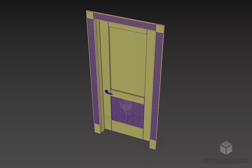Apartment Door Sierra Mdf Finished 3d model 3