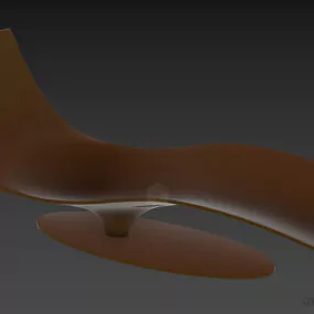 Curved Lounge Chair Roberti 3d model