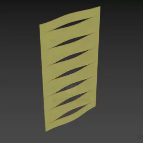 Radiator Wooden Panel 3d model