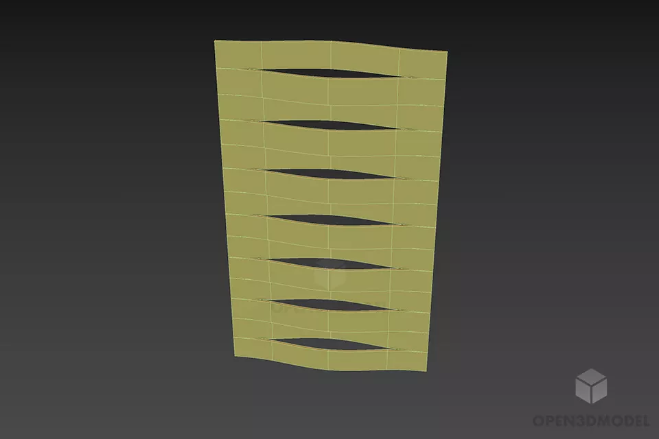 Radiator Wooden Panel 3d model 3