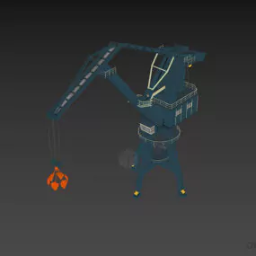 Industrial Heavy Crane 3d model