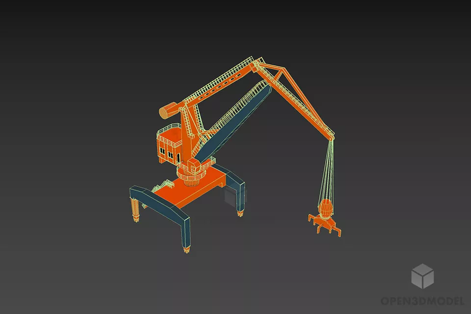 Heavy Crane 3d model 2