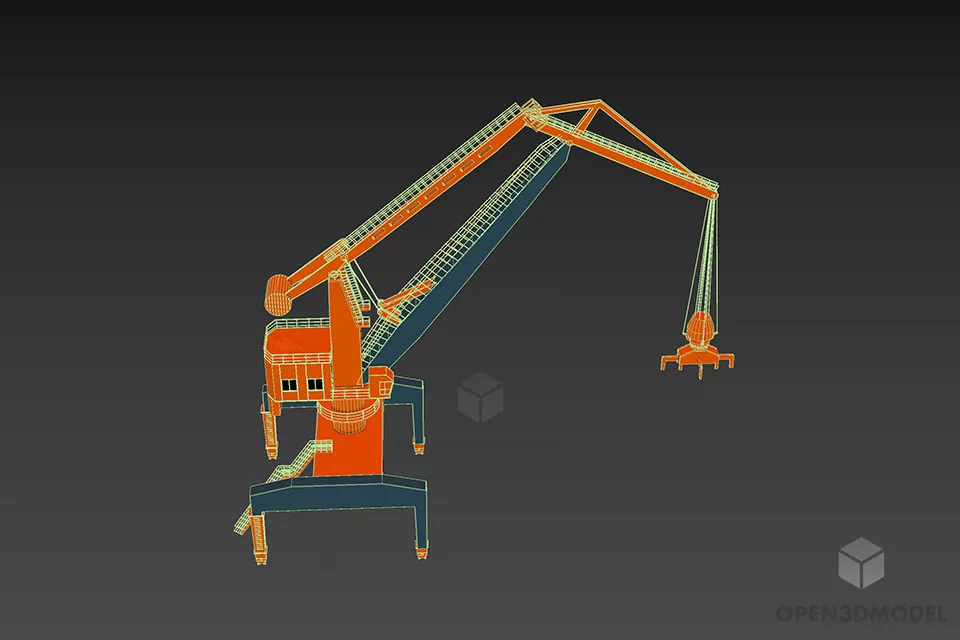 Heavy Crane 3d model 3