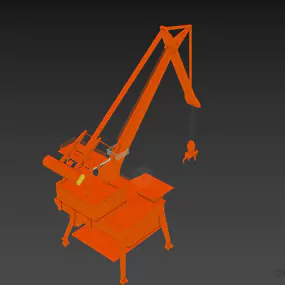 Construction Heavy Crane 3d model