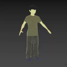 Little Boy Standing Pose Character 3d model