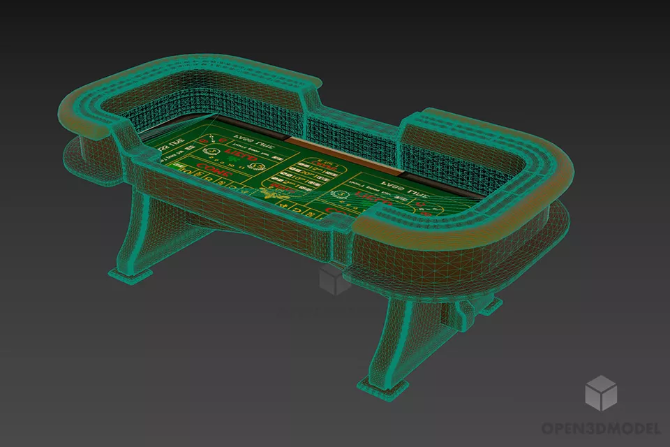 Casino Table Jackpot 3d model 2