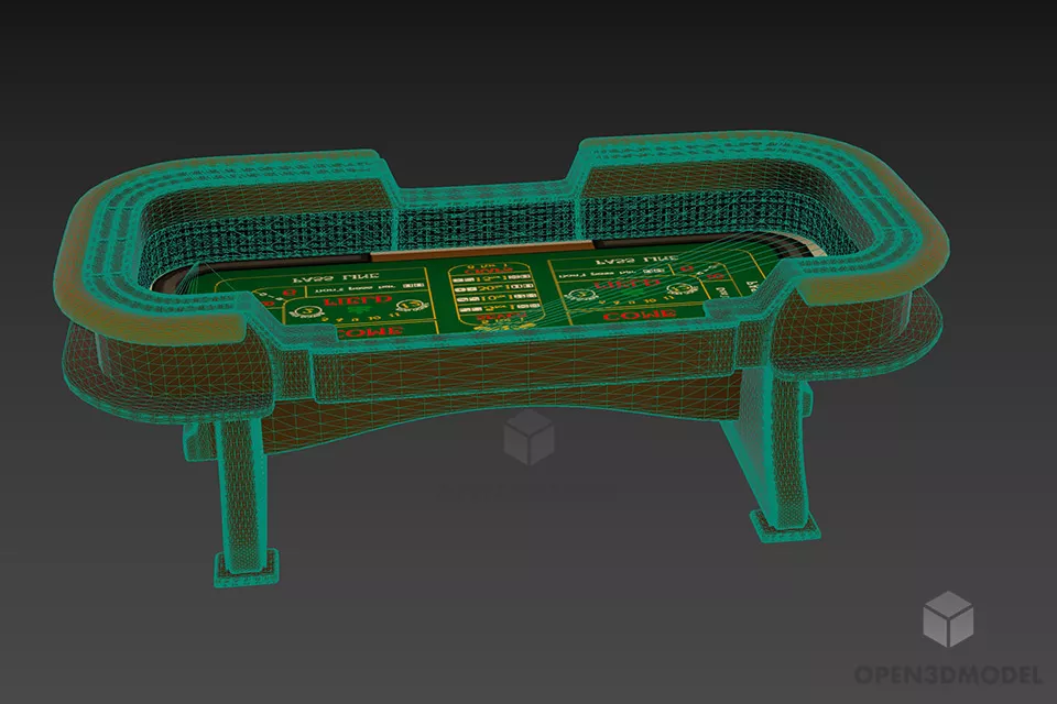 Casino Table Jackpot 3d model 3