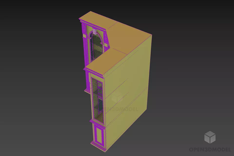 Antique Corner Cupboard Furniture 3d model 2