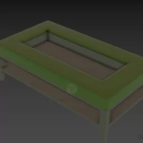 Coffee Table Soft Edge 3d model