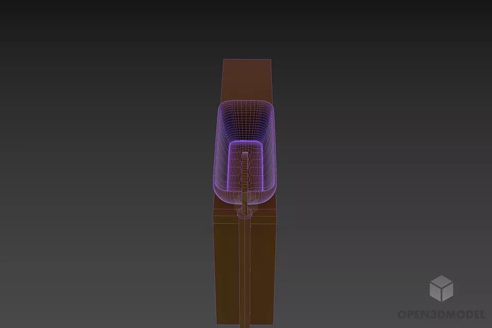 Bathroom Washbasin On Shelf 3d model 2