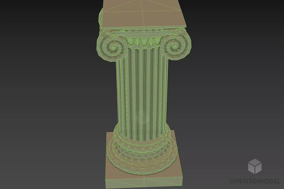 Marble Doric Column Toy 3d model 3