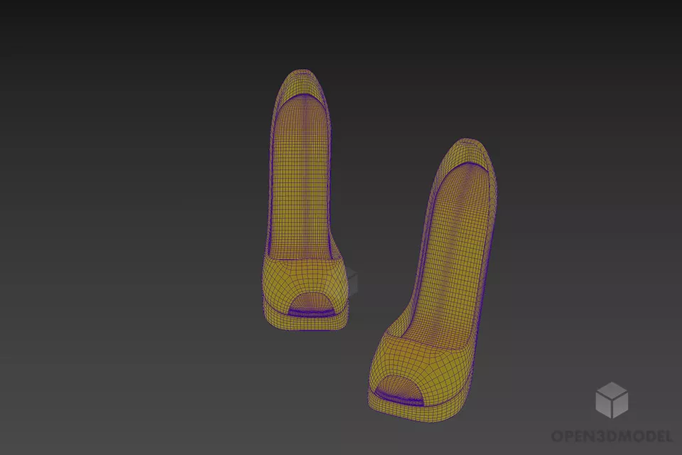 Fashion Shoes, High Heels Shoes 3d model 2