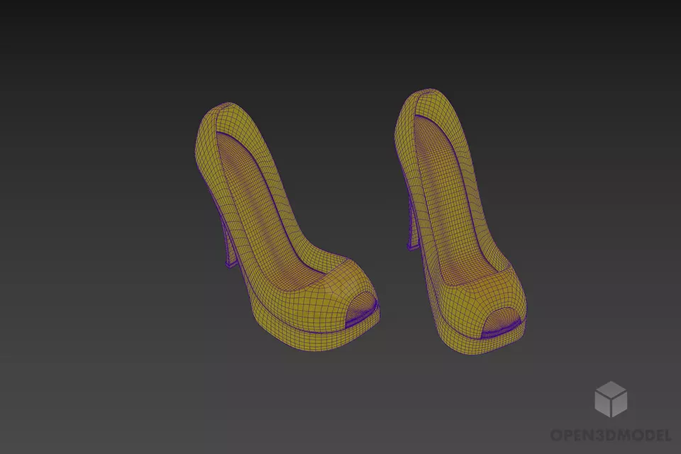 Fashion Shoes, High Heels Shoes 3d model 3