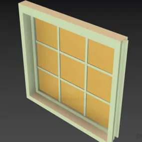 Square Window With Frame 3d model