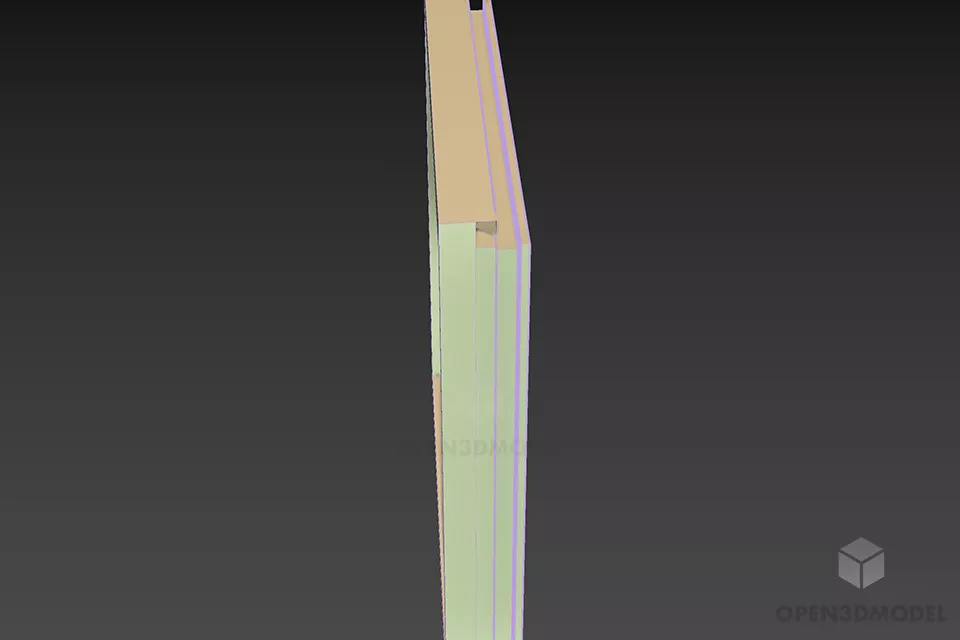 Square Window With Frame 3d model 3