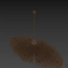 Modernism Ceiling Lamp Oval Shade 3d model