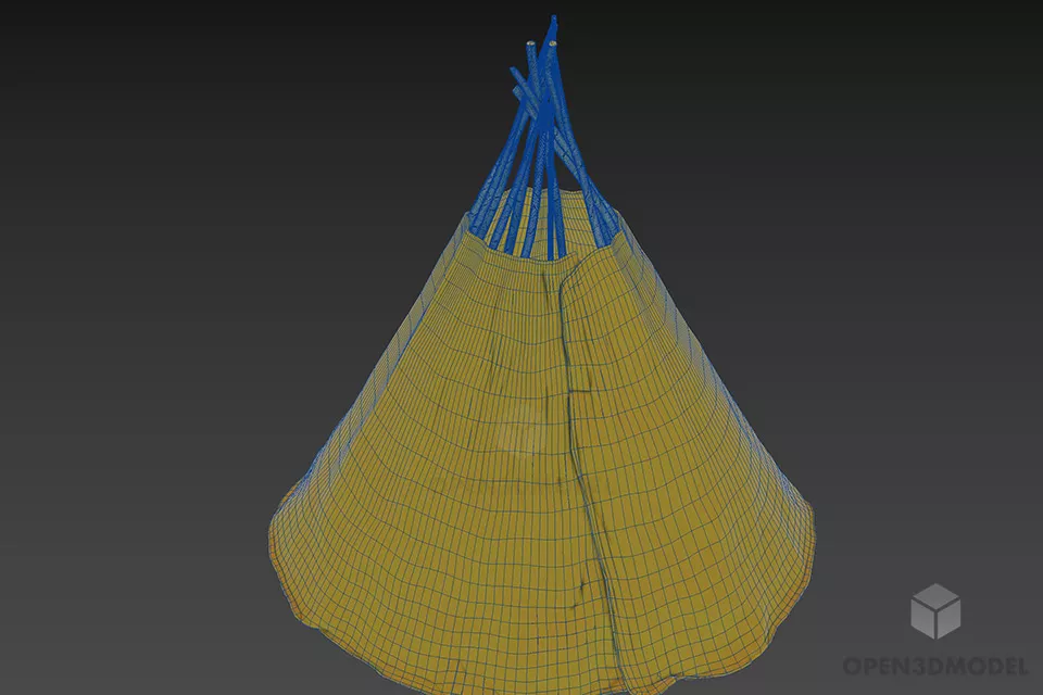 Tent Yurt Building 3d model 3