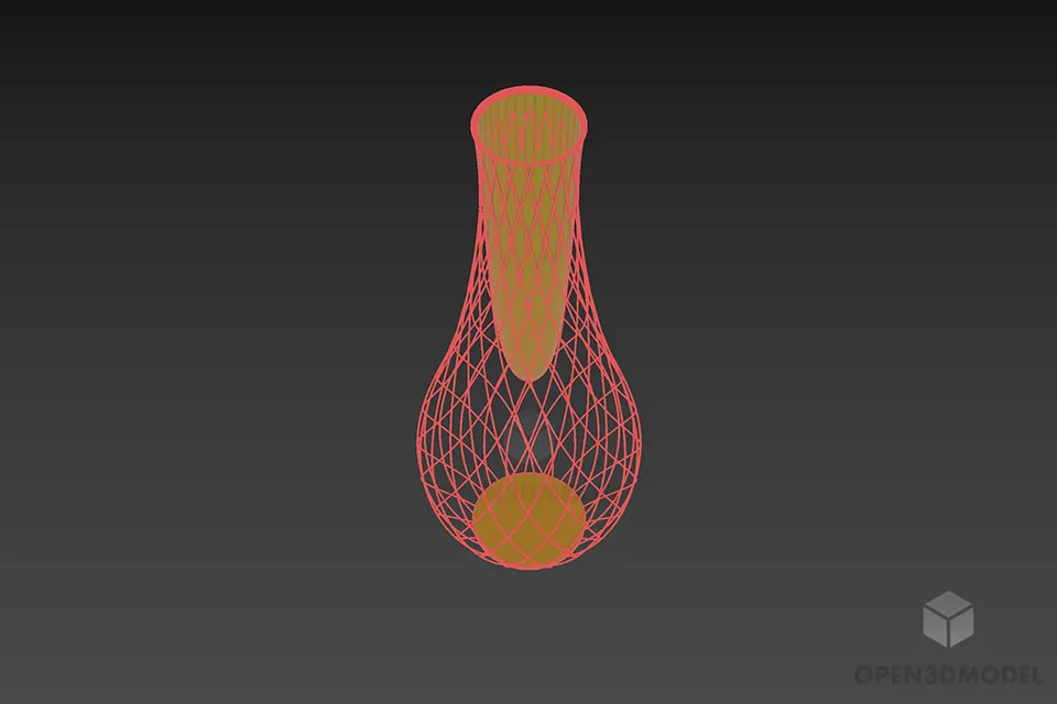 Wire Vase 3d model 2