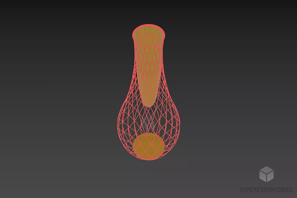 Wire Vase 3d model 3