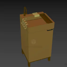 Washbasin With Tap 3d model