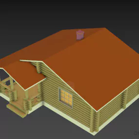 Wooden Sauna House 3d model