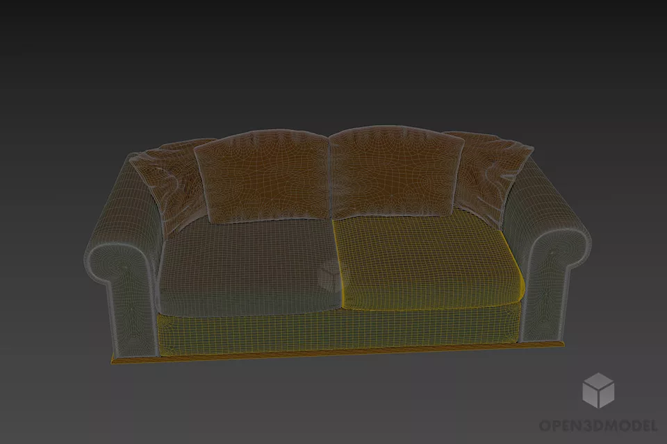 Modern Sofa Fendi 3d model 3