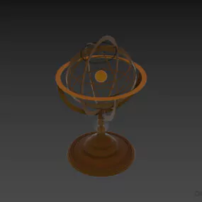 Wire Globe School School Accessories 3d model