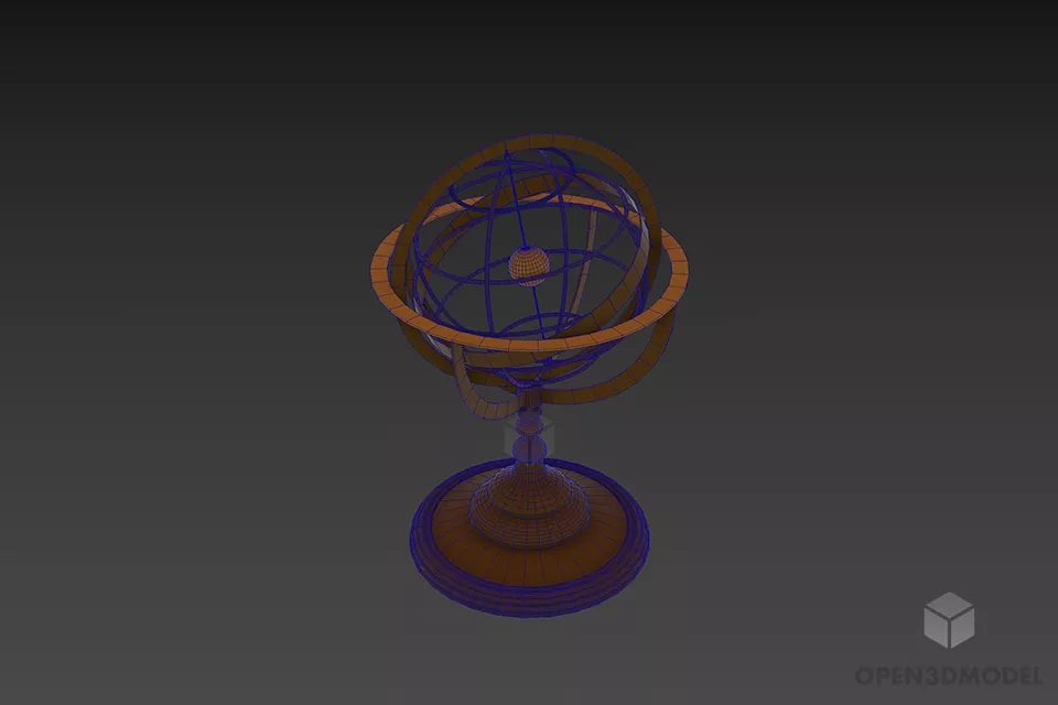 Wire Globe School School Accessories 3d model 3