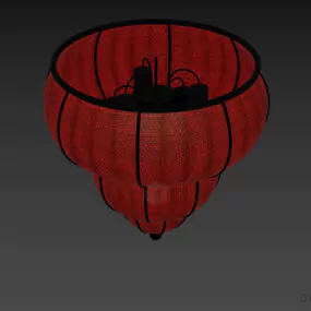 Chinese Modern Lantern Pendant Lamp 3d model