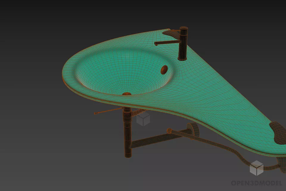 Simple Kitchen Sink Regia 3d model 3