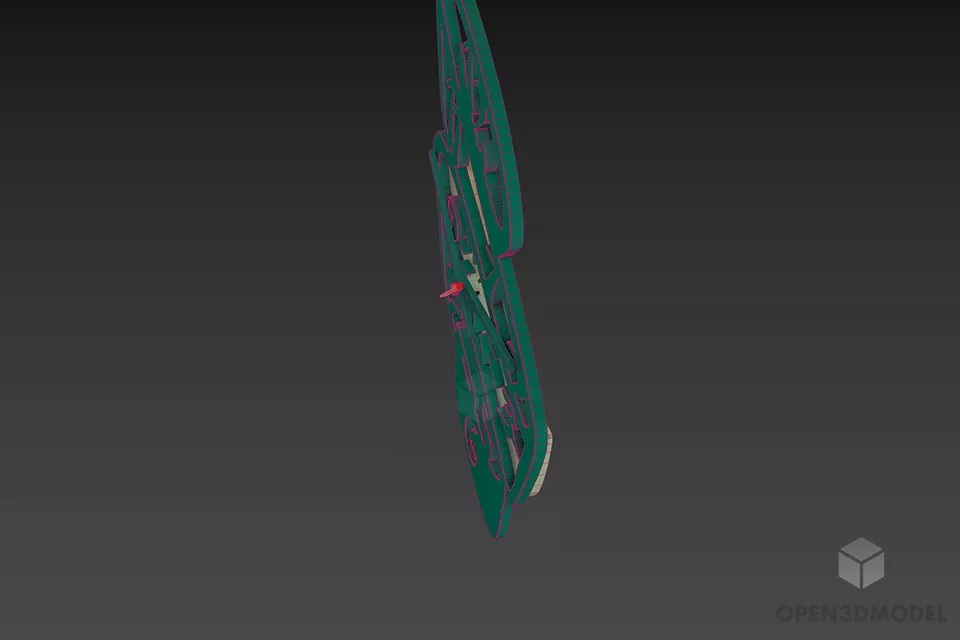 Wall Clock Gadget Decoration 3d model 2