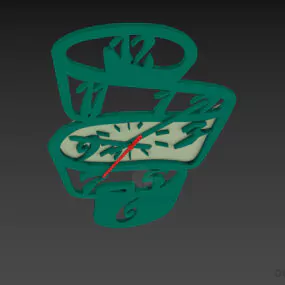 Wall Clock Gadget Decoration 3d model